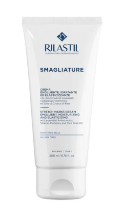 Smagliature Crema Corpo Elasticizzante Nuova Formula Rilastil 200ml - Crema Emolliente Idratante per Pelli Sensibili